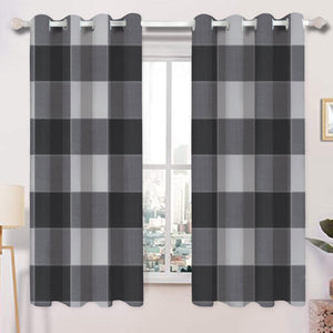 Cotton 4 Way Dobby Grey 5ft Window Curtains Pack Of 2 freeshipping - Airwill