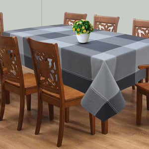Cotton 4 Way Dobby Grey 8 Seater Table Cloths Pack Of 1 freeshipping - Airwill