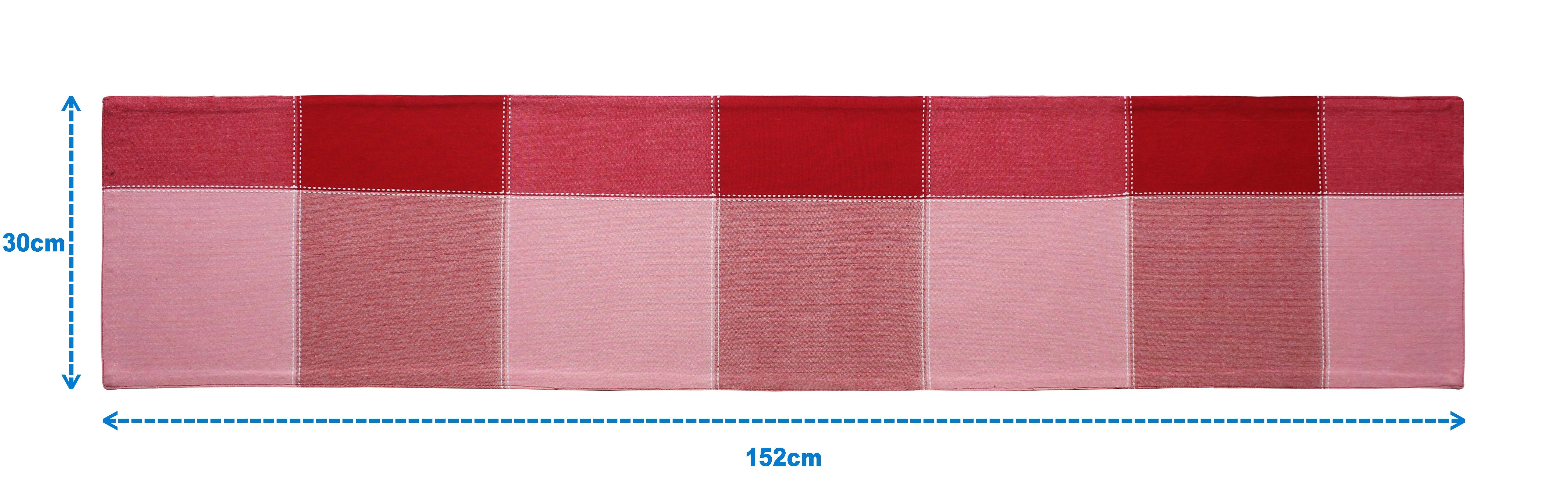Cotton 4 Way Dobby Red Table Runner