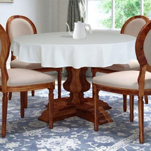 Cotton Solid White 4 Seater Table Cloths Pack Of 1 freeshipping - Airwill