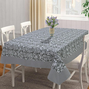 Cotton Grey Damask designed 4 Seater Table Cloths Pack Of 1 freeshipping - Airwill