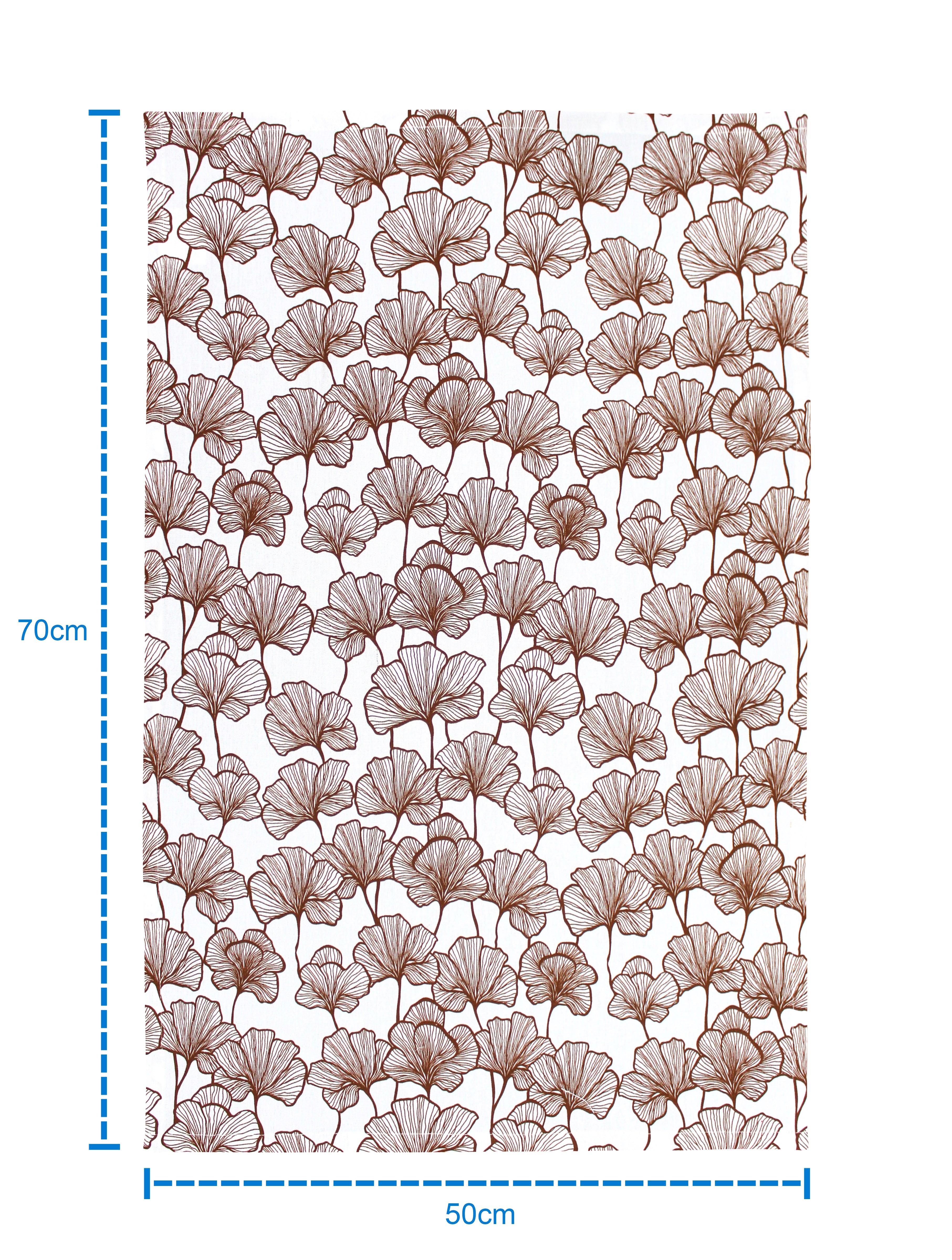 Cotton Single Leaf Brown Kitchen Towels Pack Of 4
