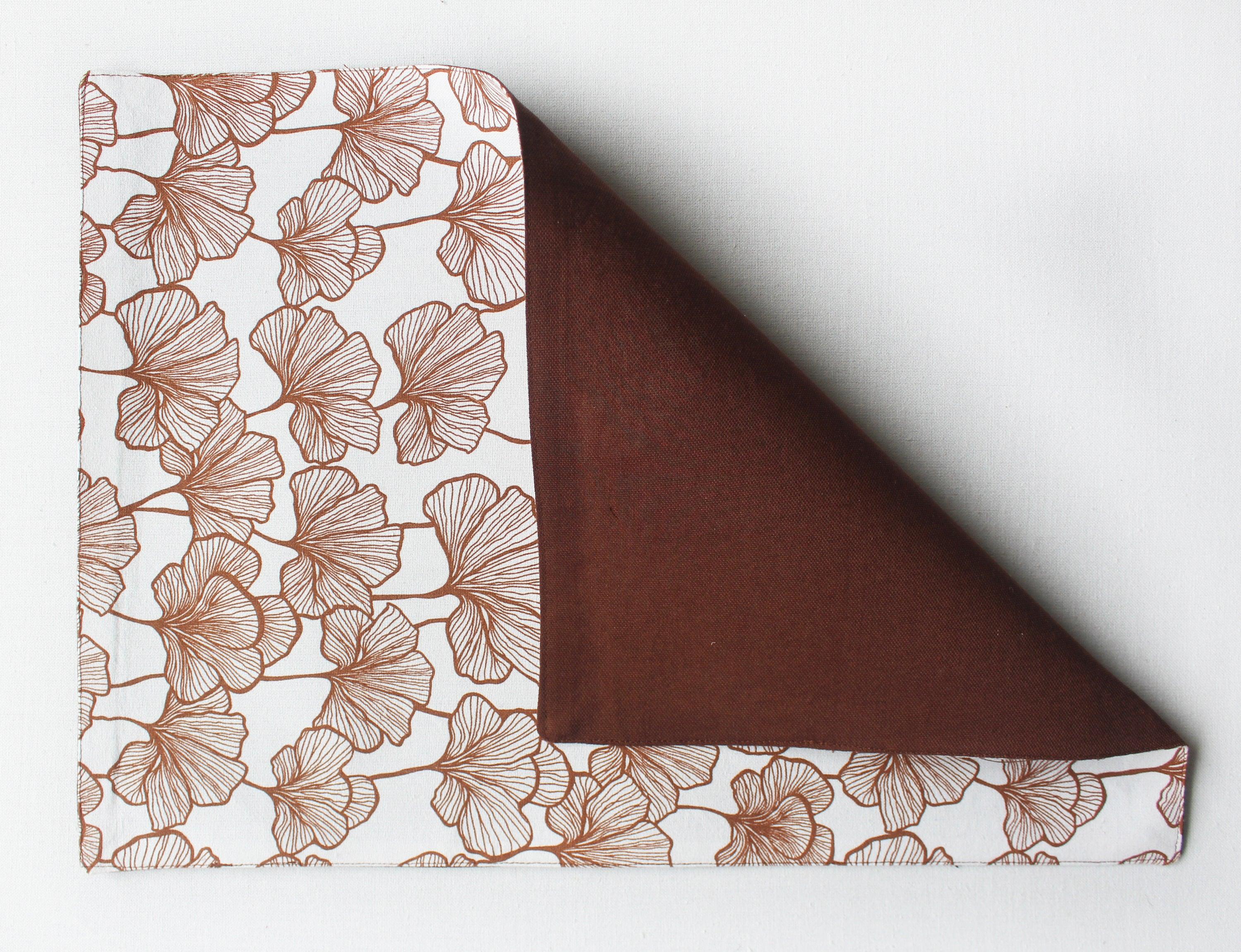 Cotton Single Leaf Brown Table Placemats Pack Of 4