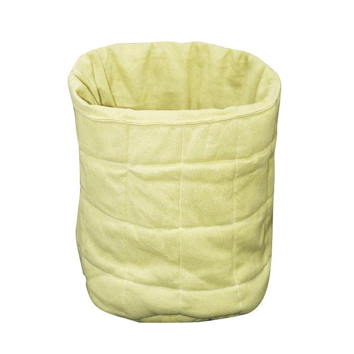 Cotton Solid Yellow Fruit Basket