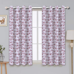 Cotton Single Leaf Brown 5ft Window Curtains Pack Of 2 freeshipping - Airwill