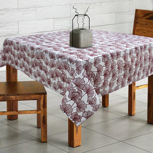Cotton Single Leaf Maroon 2 Seater Table Cloths Pack Of 1 freeshipping - Airwill