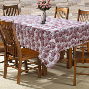 Cotton Single Leaf Maroon 6 Seater Table Cloths Pack Of 1 freeshipping - Airwill