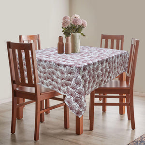 Cotton Single Leaf Maroon 4 Seater Table Cloths Pack Of 1 freeshipping - Airwill