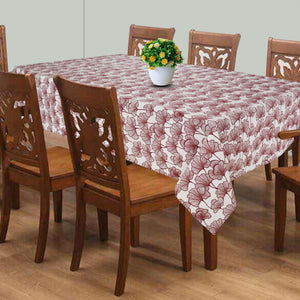 Cotton Single Leaf Maroon 8 Seater Table Cloths Pack Of 1 freeshipping - Airwill