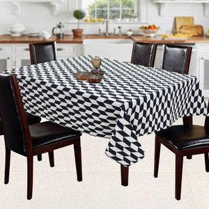 Cotton Classic Diamond Black 6 Seater Table Cloths Pack Of 1 freeshipping - Airwill