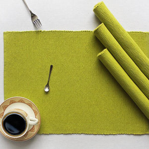 Cotton Solid Apple Green Table Placemats Pack Of 4 freeshipping - Airwill