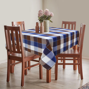 Cotton Dobby Blue 4 Seater Table Cloths Pack Of 1 freeshipping - Airwill