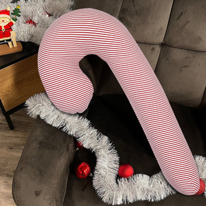 Cotton Christmas Small Red Cross Designed, Bell / Candy / Star / Tree Shaped Cushion with Recron Filled