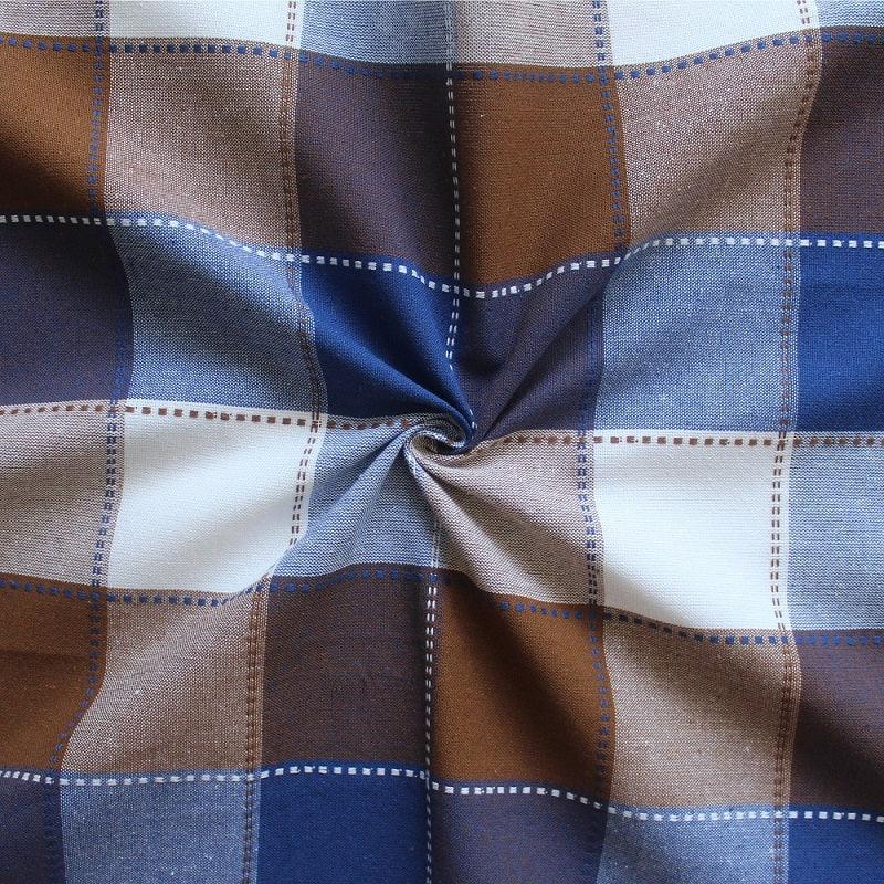 Cotton Dobby Blue 9ft Long Door Curtains Pack Of 2