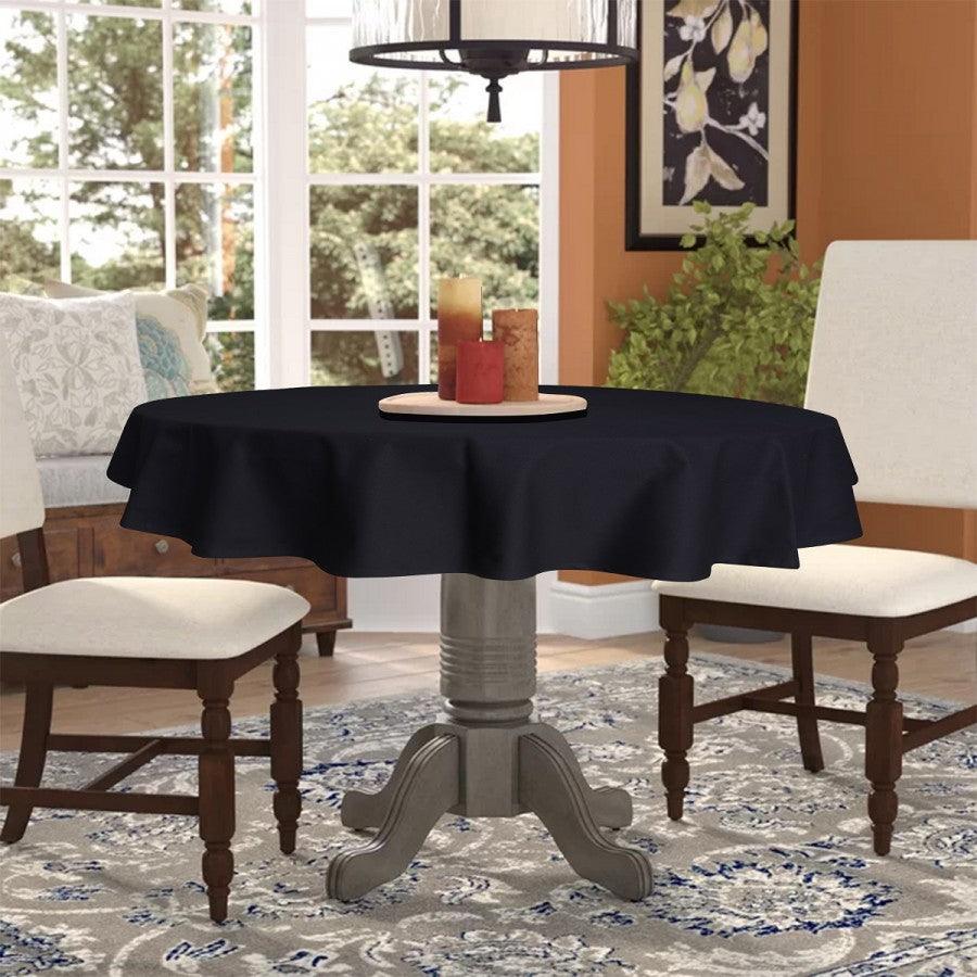 Cotton Solid Black 2 Seater Table Cloths