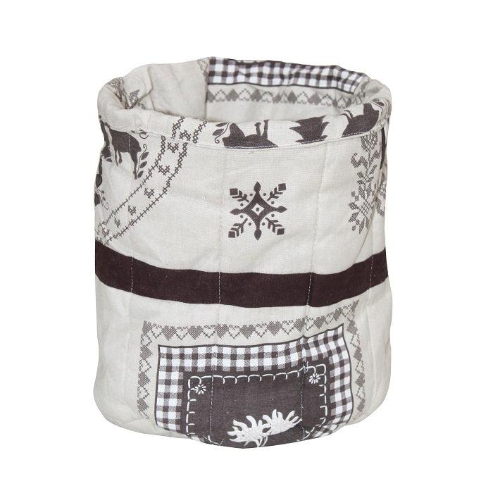 Cotton Snow Pearl Printed Fruit Basket