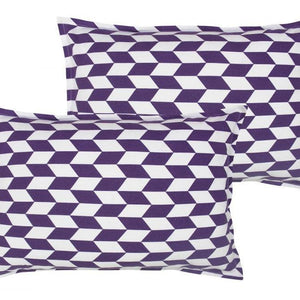 Cotton Classic Diamond Purple Pillow Covers Pack Of 2 freeshipping - Airwill
