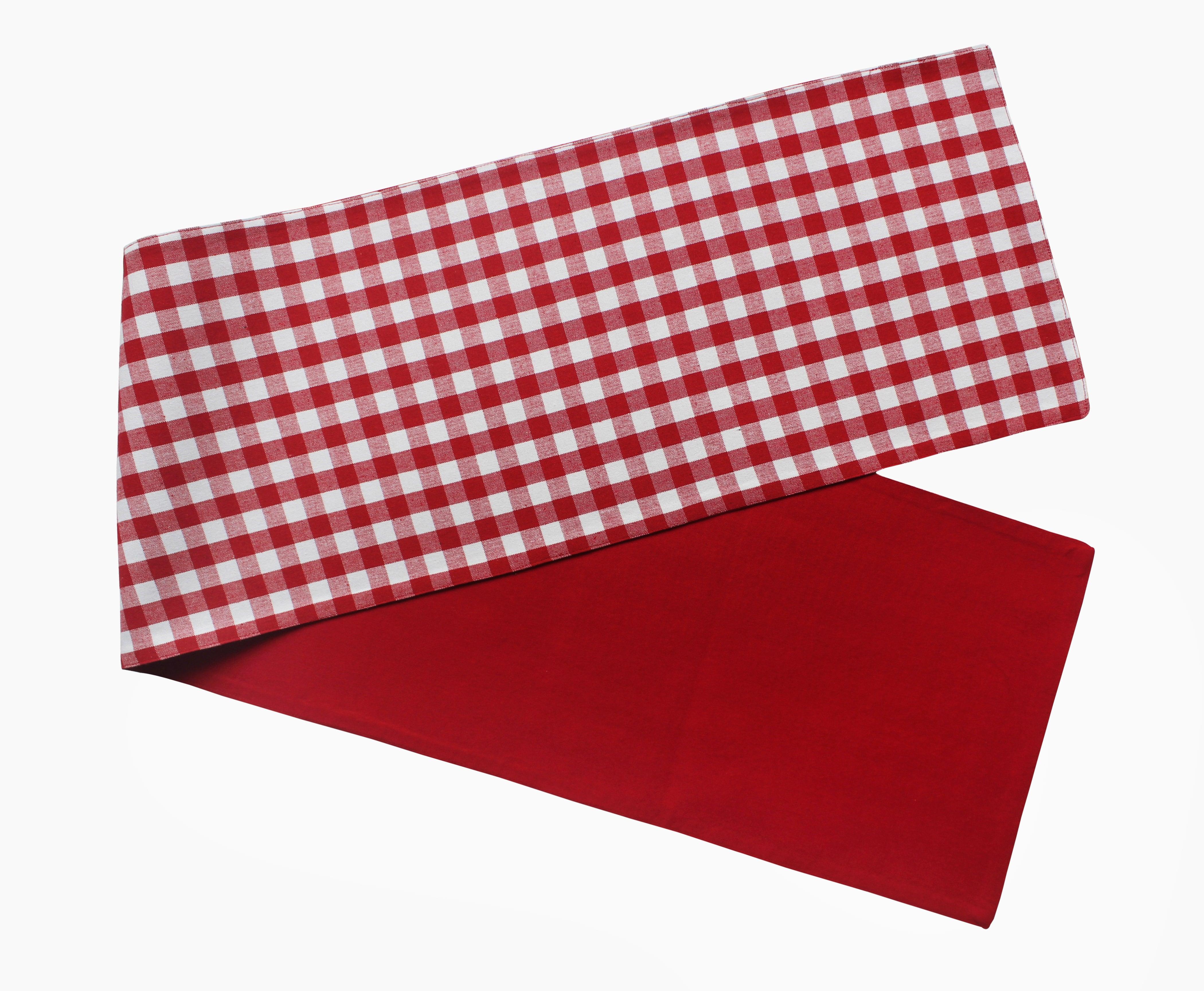 Cotton Gingham Check Table Runner