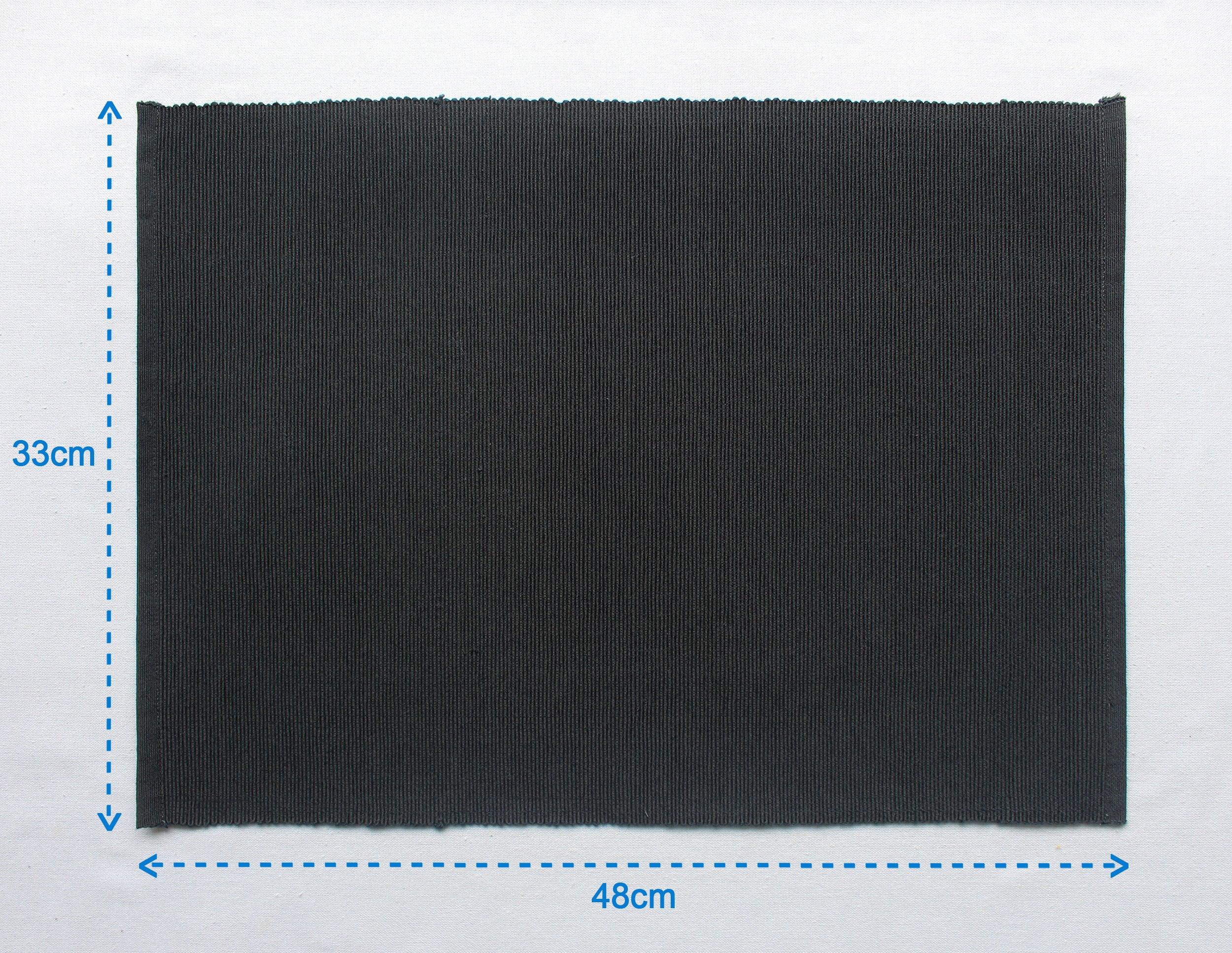 Cotton Solid Steel Grey Table Placemats Pack Of 4