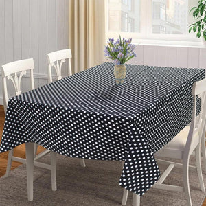 Cotton Black Polka Dot 4 Seater Table Cloths Pack Of 1 freeshipping - Airwill