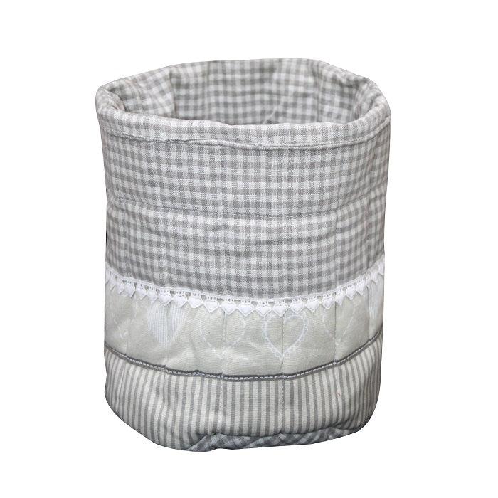 Cotton Check Heart Fruit Basket