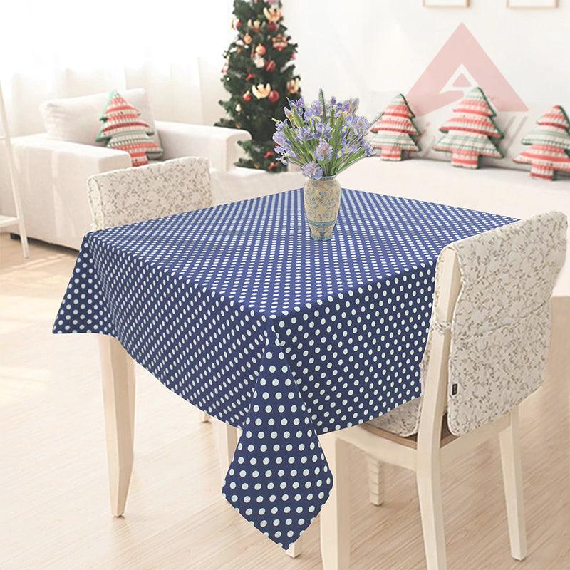 Cotton Blue Polka Dot 2 Seaters Table Cloths