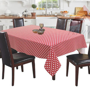 Cotton Red Polka Dot 6 Seater Table Cloths Pack Of 1 freeshipping - Airwill