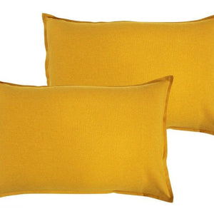 Cotton Solid Yellow Pillow Covers Pack Of 2 freeshipping - Airwill
