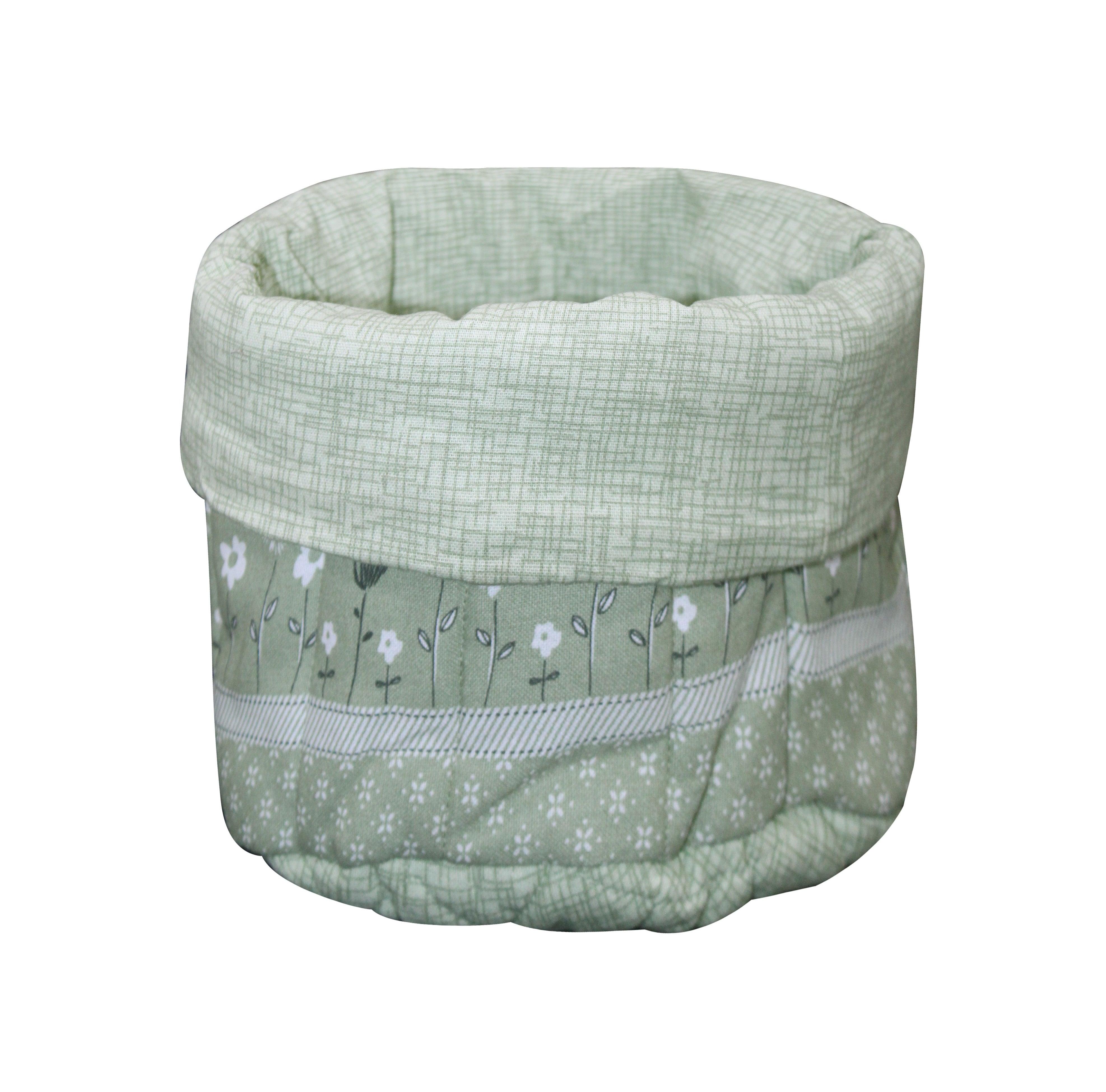 Cotton Green Flower Fruit Basket