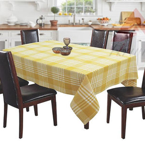 Cotton Track Dobby Yellow 6 Seater Table Cloths Pack Of 1 freeshipping - Airwill