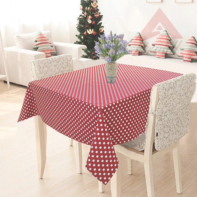Cotton Red Polka Dot 2 Seaters Table Cloths