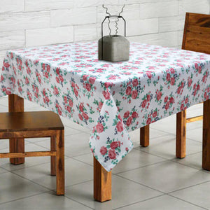 Cotton Small Pink Rose Flower 2 Seater Table Cloths Pack Of 1 freeshipping - Airwill