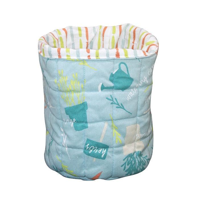 Cotton Blue Water Leaf Fruit Basket