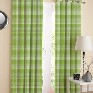 Cotton Track Dobby Green 7ft Door Curtains Pack Of 2 freeshipping - Airwill