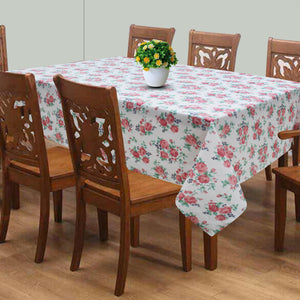 Cotton Small Pink Rose Flower 8 Seater Table Cloths Pack Of 1 freeshipping - Airwill