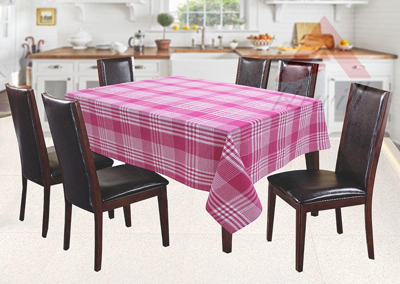 Cotton Track Dobby Rose 6 Seater Table Cloths