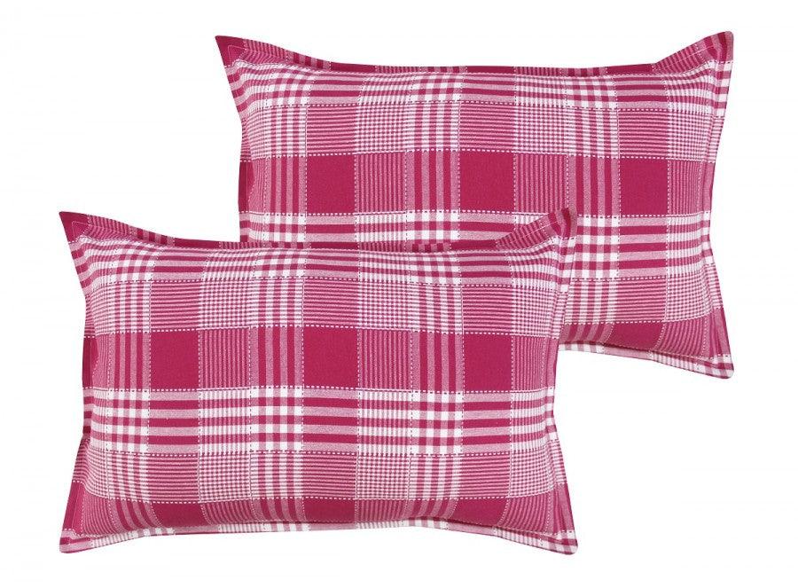 Cotton Track Dobby Rose Pillow Covers Pack Of 2