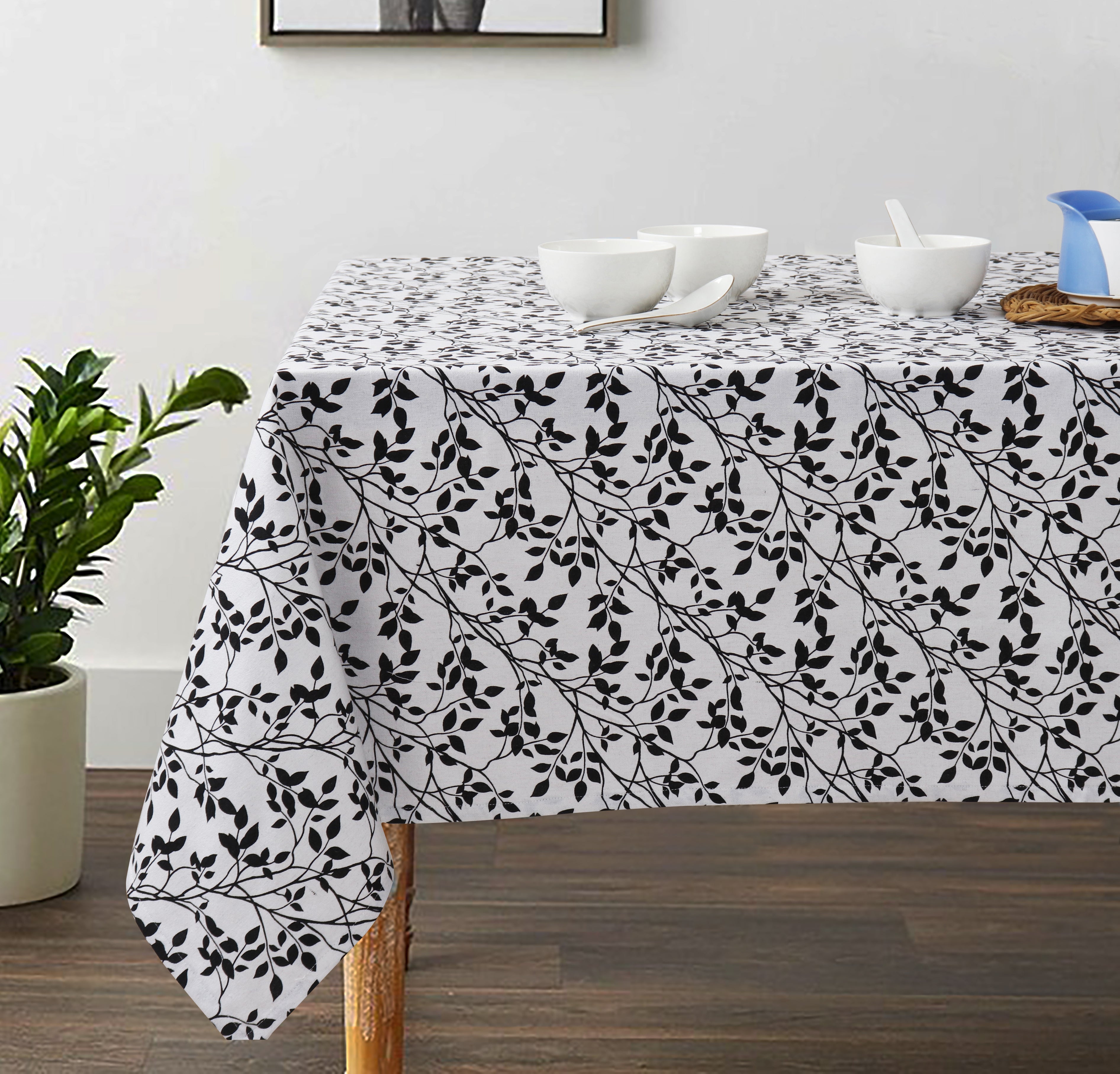 Cotton Small Leaf 4 Seater Table Cloths