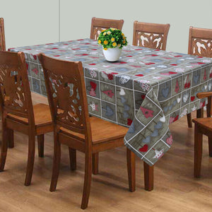 Cotton Xmas Heart 8 Seater Table Cloths Pack Of 1 freeshipping - Airwill