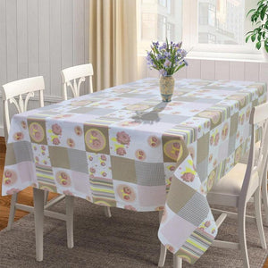 Cotton Check Flower 4 Seater Table Cloths Pack Of 1 freeshipping - Airwill