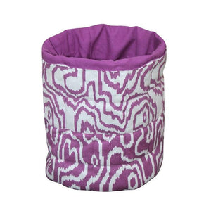 Cotton Violet Floral Fruit Basket Pack Of 1 freeshipping - Airwill