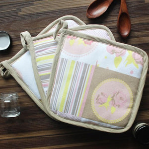 Cotton Check Flower Pot Holders Pack Of 3 freeshipping - Airwill