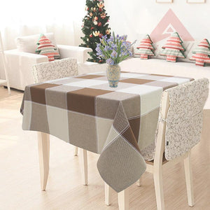 Cotton 4 Way Dobby Brown 2 Seaters Table Cloths