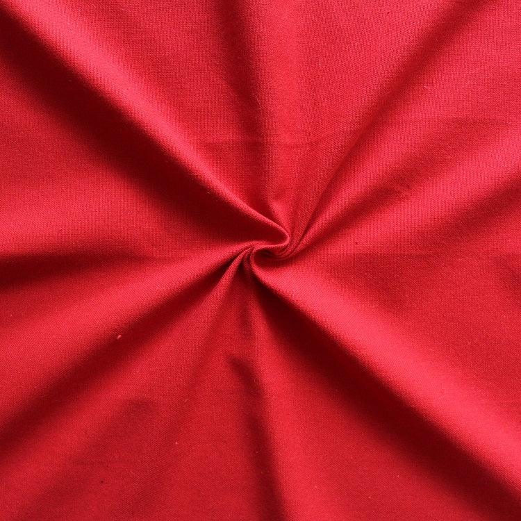Cotton Solid Red Free Size Apron