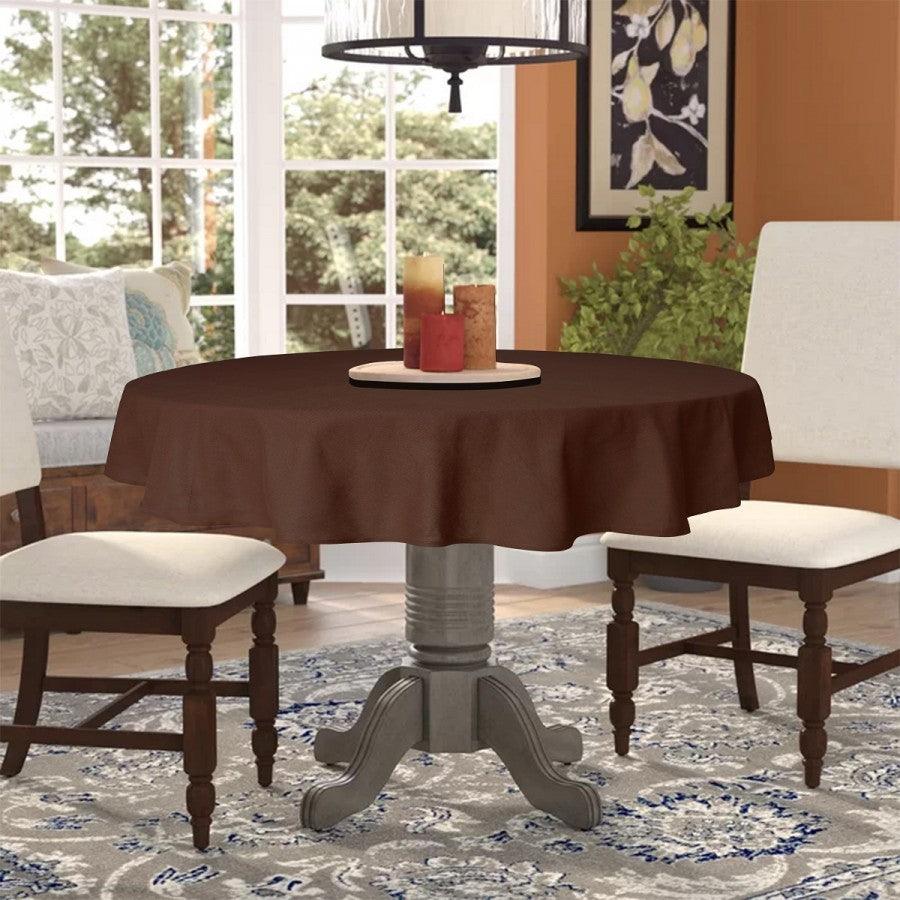 Cotton Solid Brown 2 Seater Table Cloths