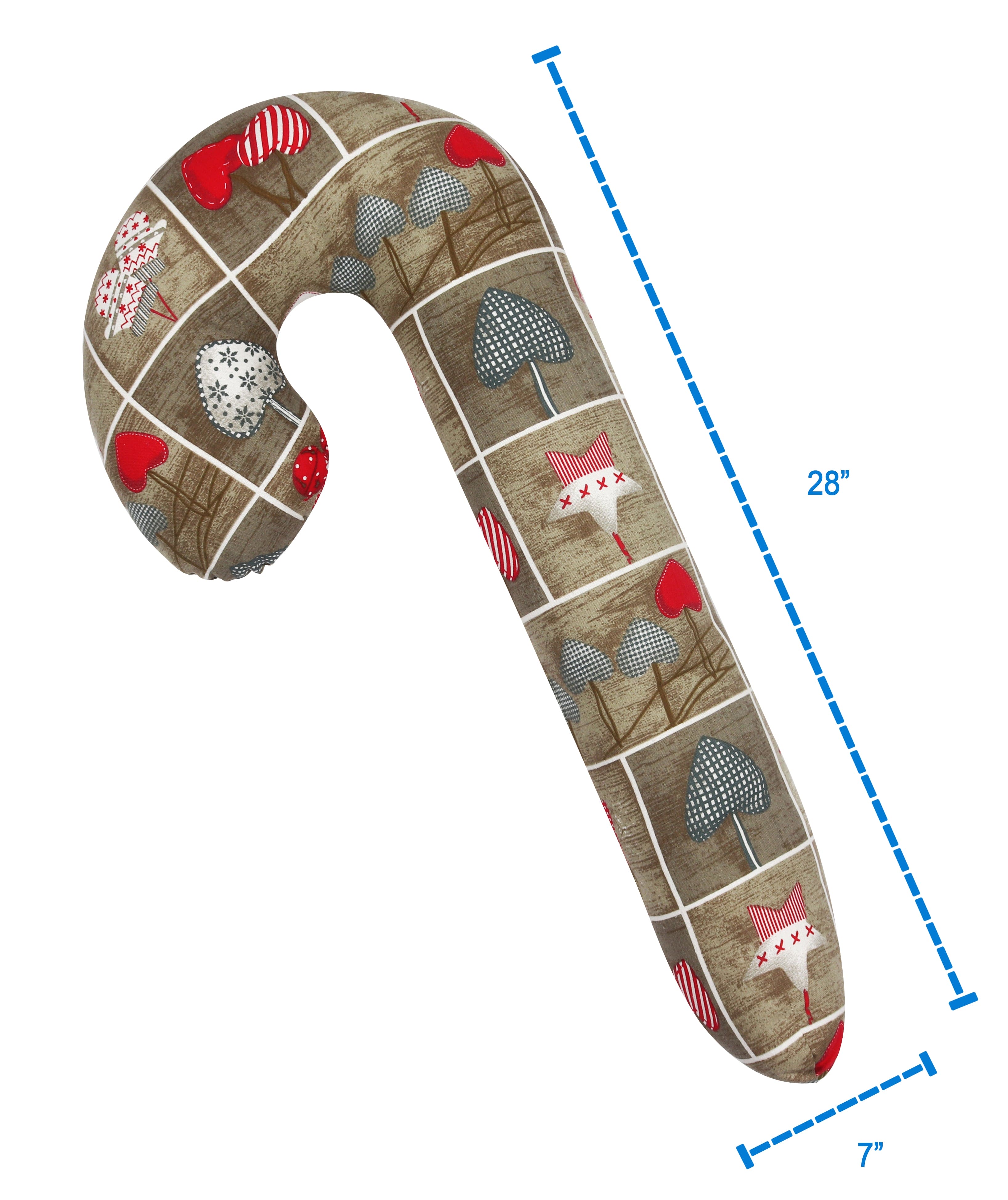 Cotton Christmas Heart Designed, Bell / Candy / Star / Tree Shaped Cushion with Recron Filled