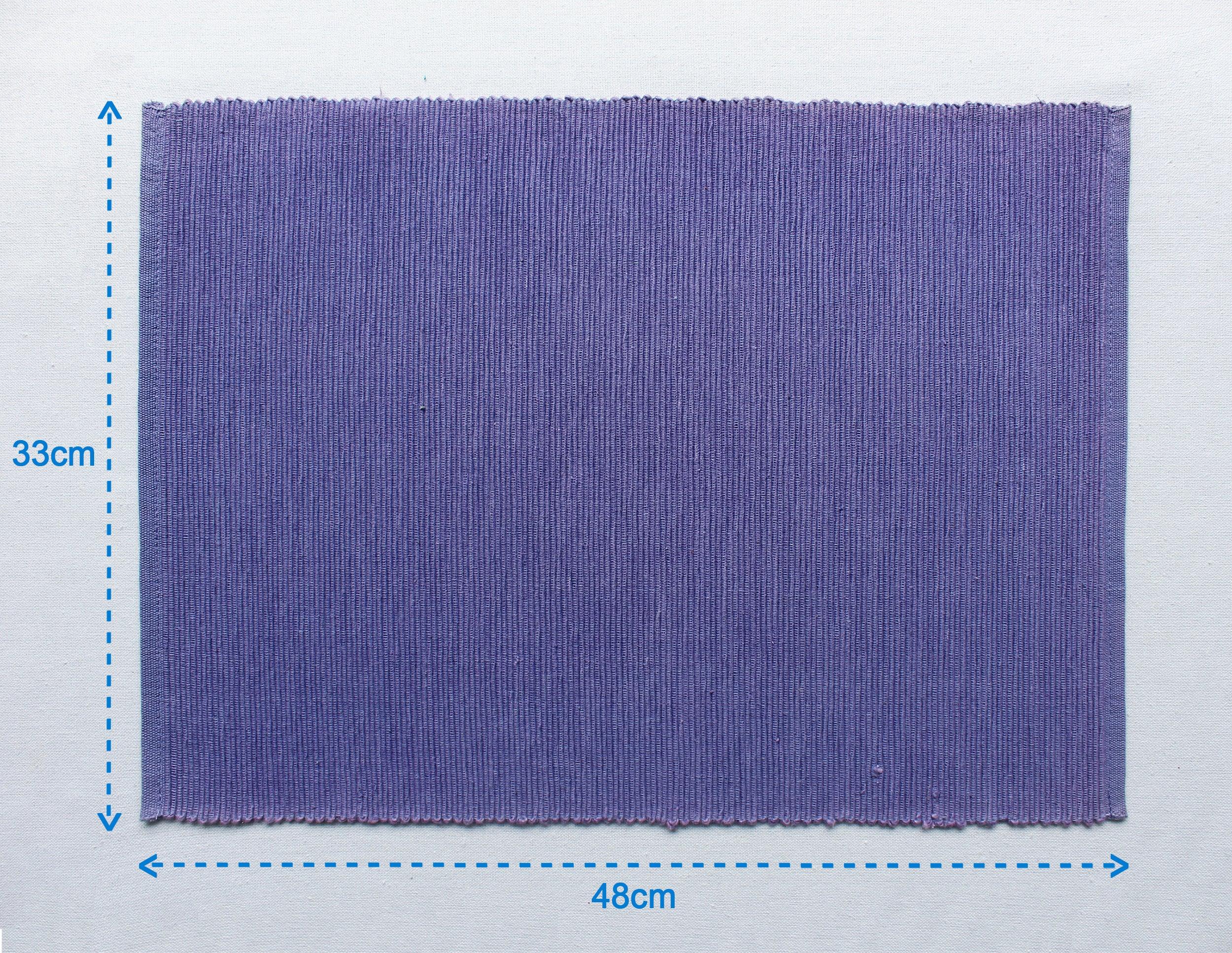 Cotton Solid Blue Table Placemats Pack Of 4