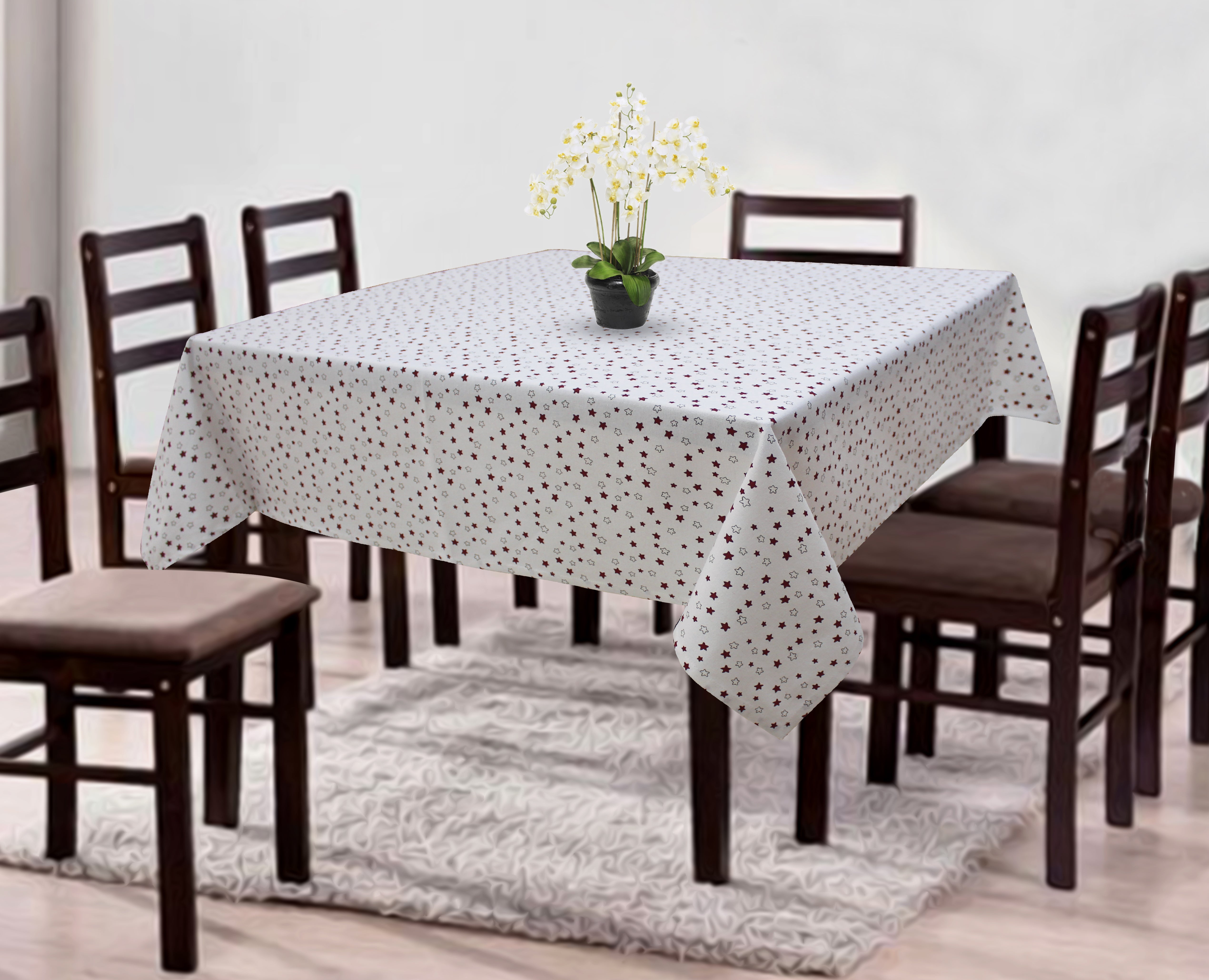 Cotton Ricco Star 8 Seater Table Cloths