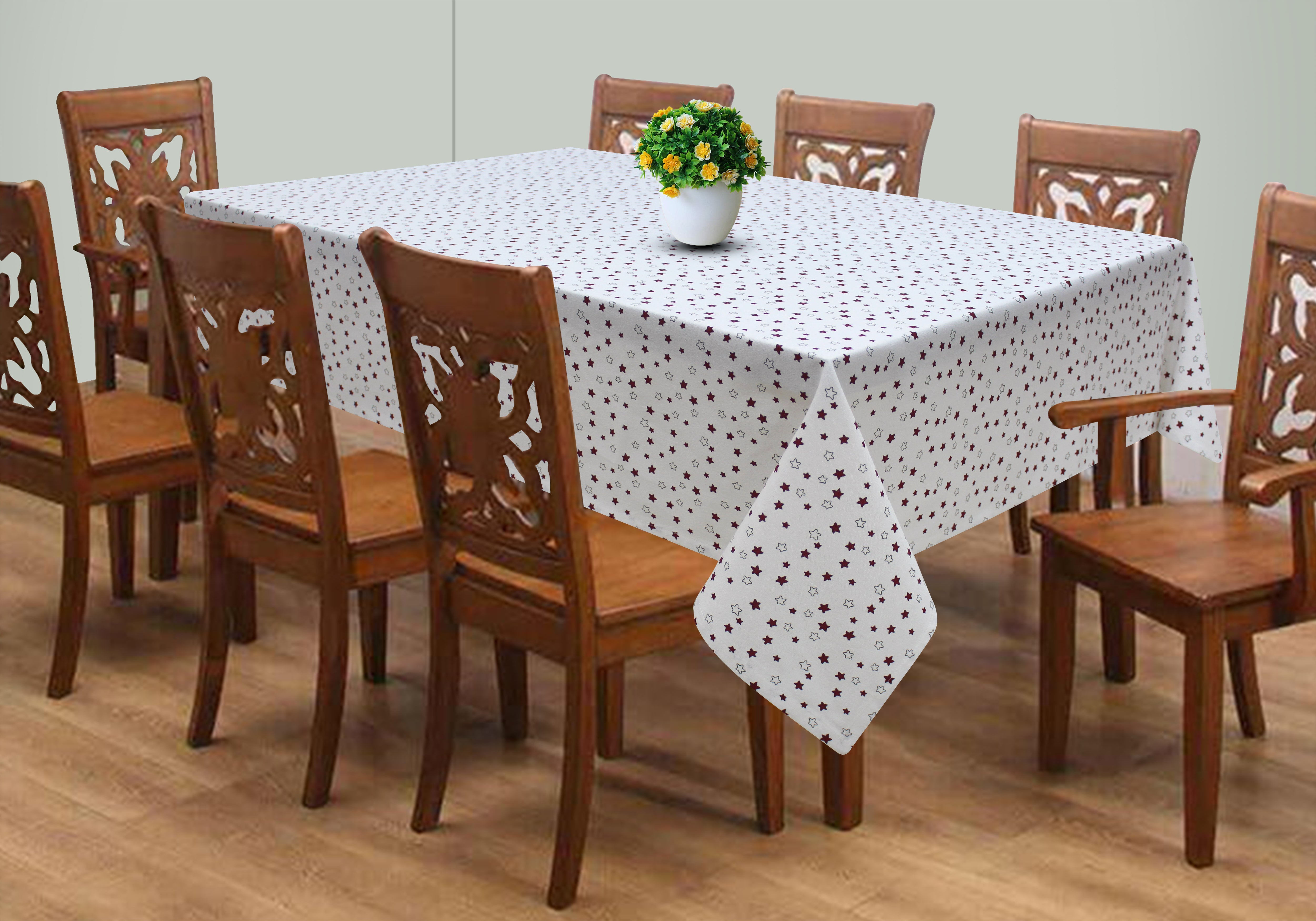 Cotton Ricco Star 6 Seater Table Cloths