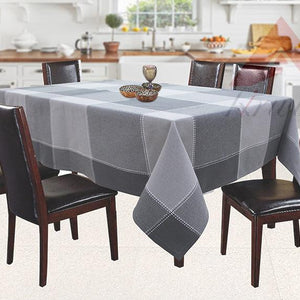 Cotton 4 Way Dobby Grey 6 Seater Table Cloths Pack Of 1 freeshipping - Airwill